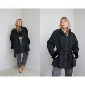 1990's Vintage Jonathan Michael Trimmed Parka Coat ~ Women's MD LG ~ Made in USA